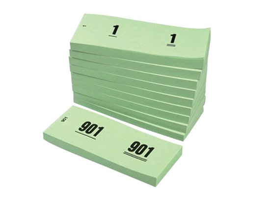 Nummerblokken 1 - 1000 - Set van 10 - 6 kleur opties