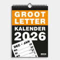 Hobbit 2026 Grootletter Kalender A4