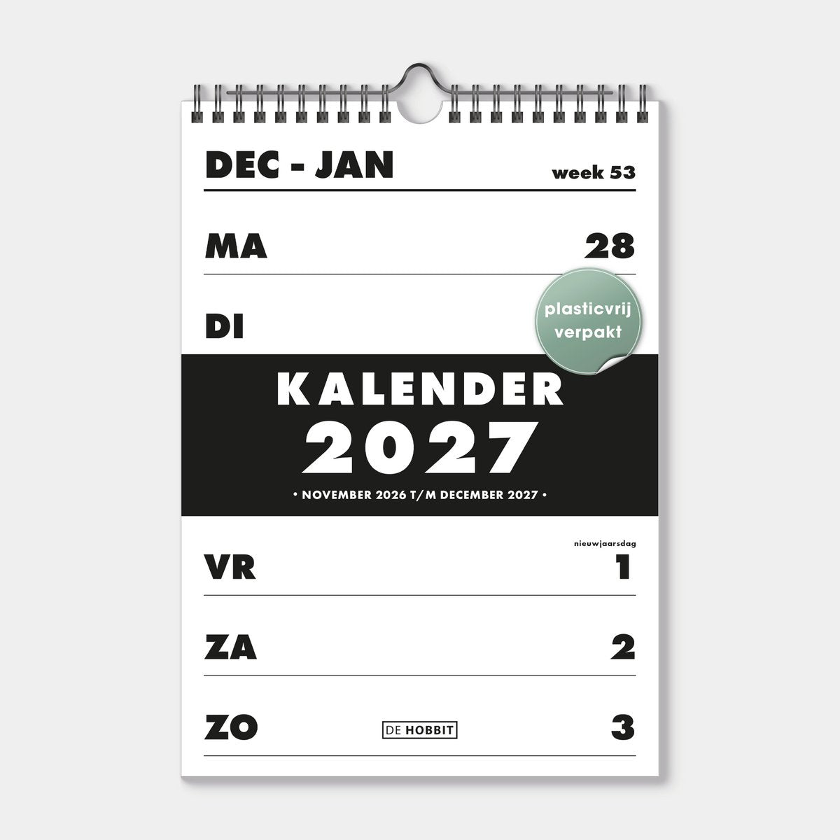 Kalender 2027 A4 Spiraalkalender D1