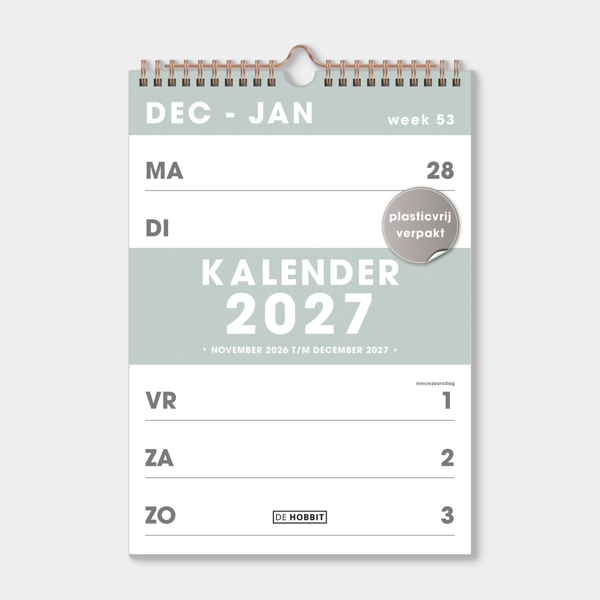 Kalender 2027 Hobbit D2 spiraalkalender A4