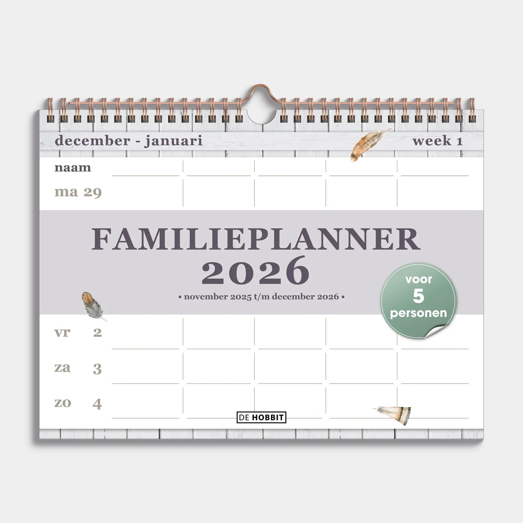 Hobbit 2026 Familieplanner D3 Spiraal