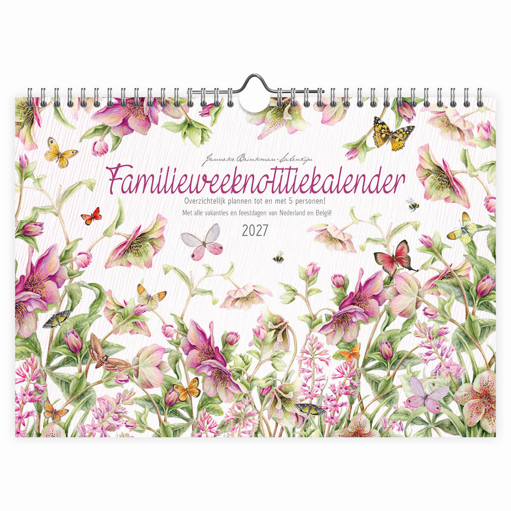 Familie Week Notitie Kalender 2027 Janneke Brinkman Helleborus