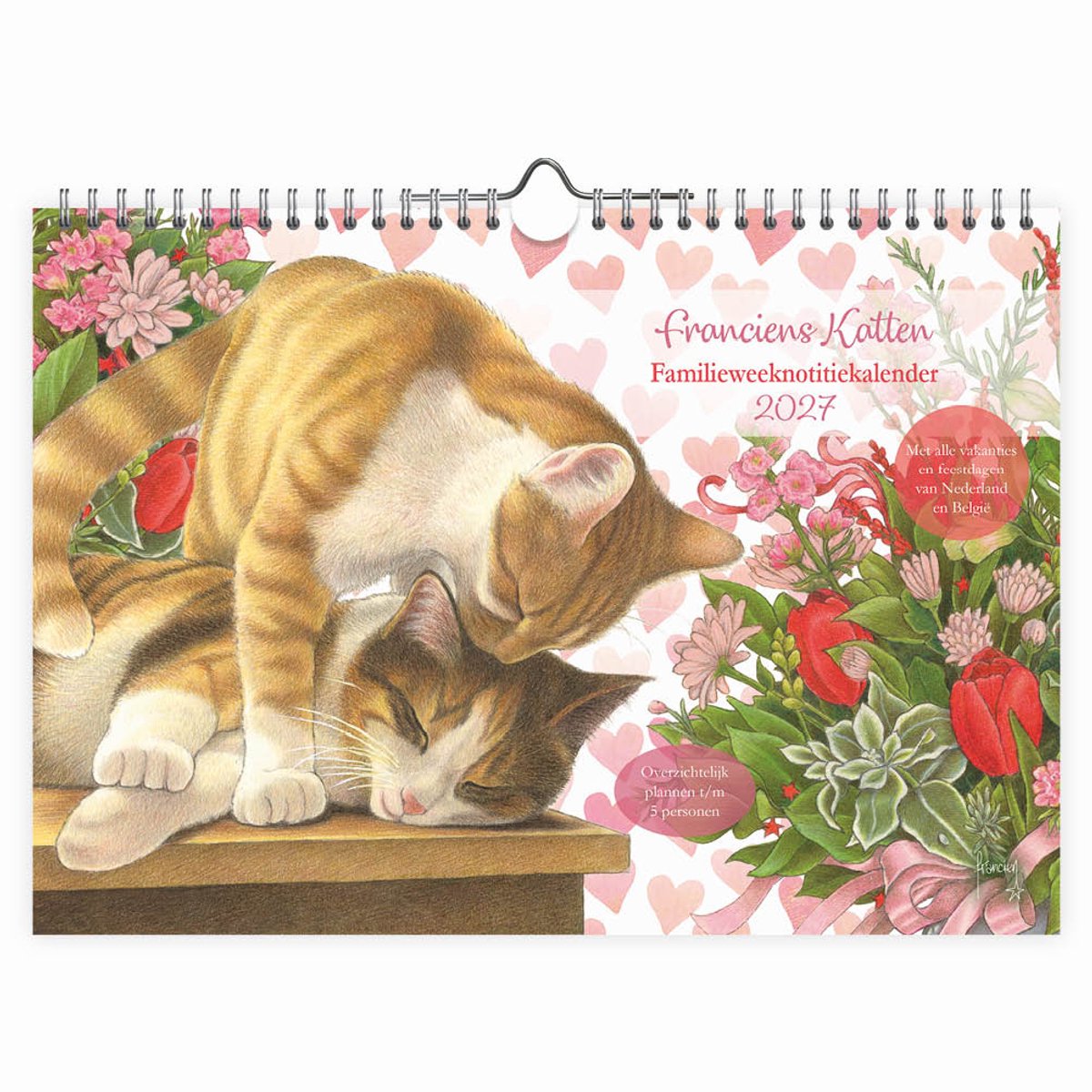 Familieplanner 2027 Franciens Katten Familie weeknotitiekalender