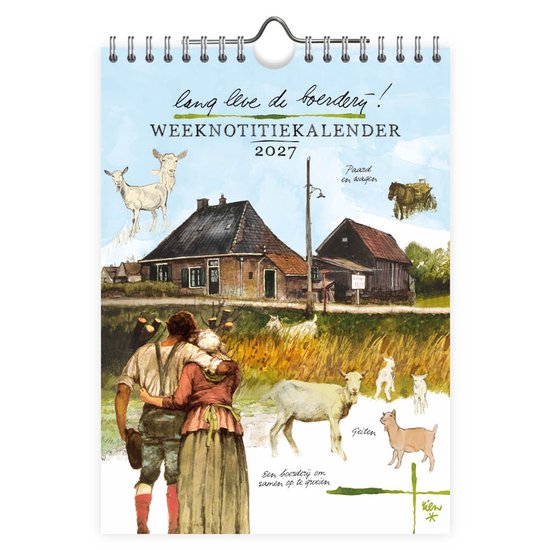 kalender Weeknotitiekalender 2027 Rien Poortvliet Lang Leve De Boerderij