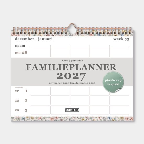 Hobbit Familieplanner 2027 Spiraal D2