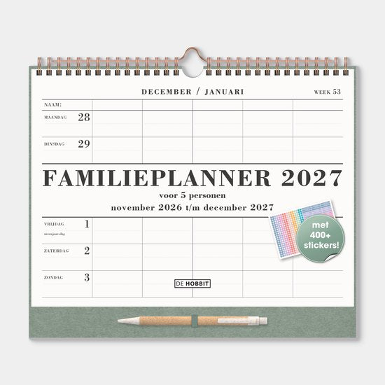 Familieplanner 2027 Hobbit Spiraal D7