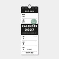 Hobbit 2027 Weekkalender Smal D1