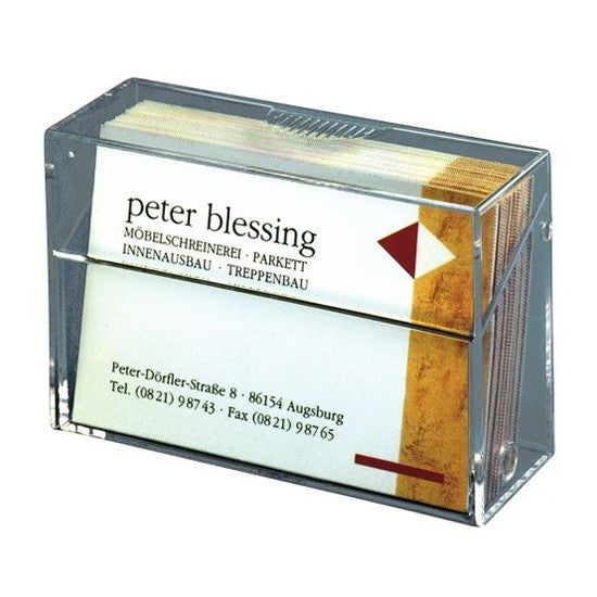 Visitekaartbox Sigel 85x56x27mm Glashelder