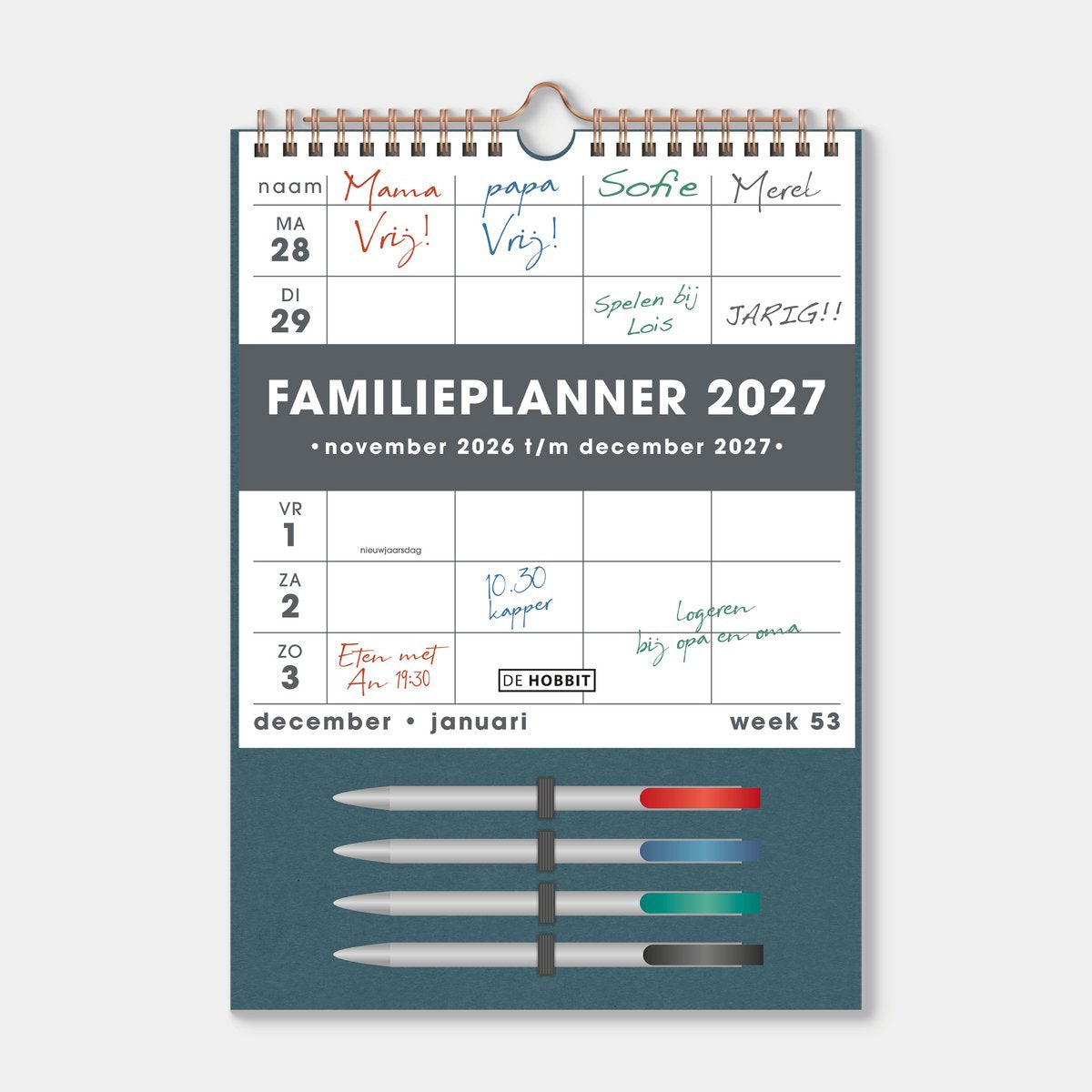 Familieplanner 2027 Hobbit D2 Markers A4