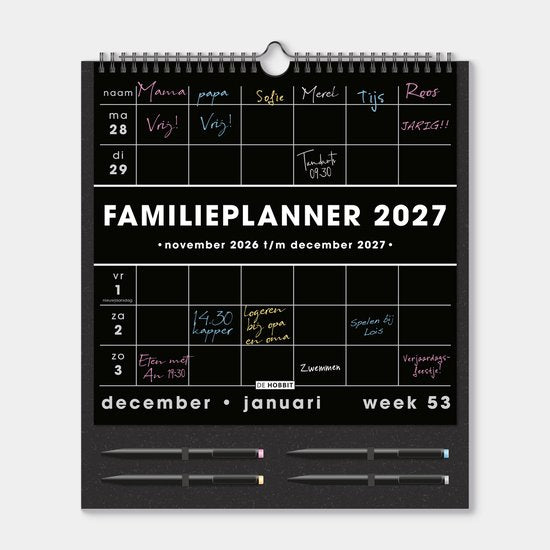 Kalender 2027 Familieplanner A3 Markers D3