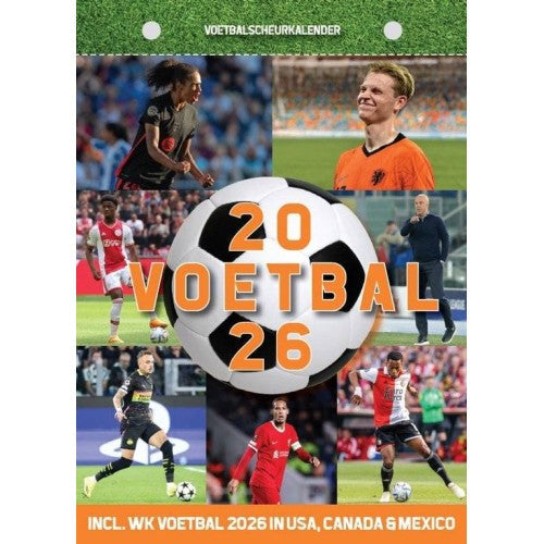 De voetbal scheurkalender 2026