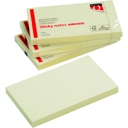 Memoblok Quantore 125x75mm Geel