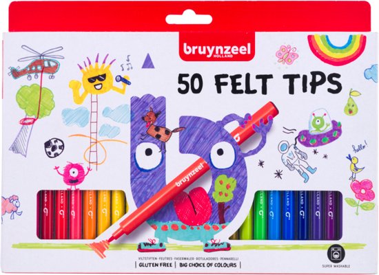 Viltstift Bruynzeel Colorexpr Non-Perm Assorti