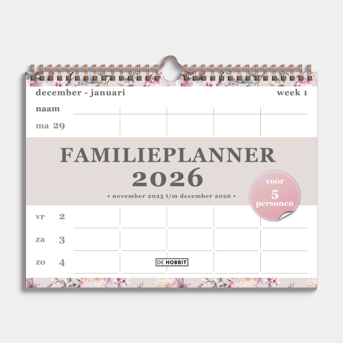 Hobbit Familieplanner 2026 Spiraal D2