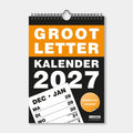 Kalender 2027 Hobbit A4 Grootletterkalender D2