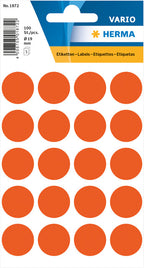 Etiket Herma 1884 Rond 19mm 100st - 5 kleur opties