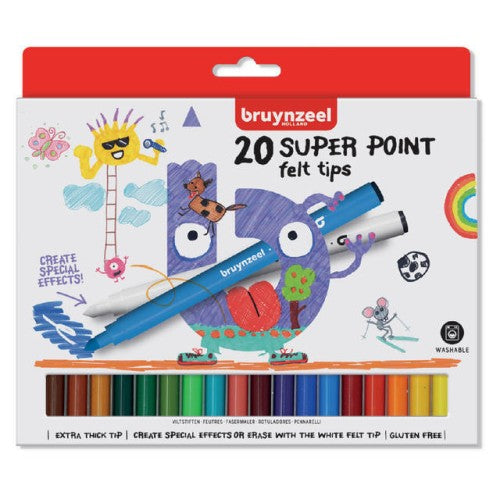 Viltstift Bruynzeel super point 20 stuks