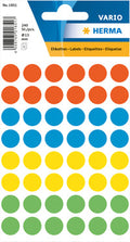Etiket Herma Rond 12mm 240st - 8 kleur opties
