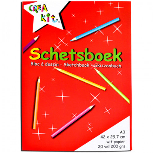 Schetsboek A3 wit 200gr