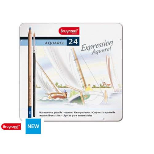 Kleurpotloden Bruynzeel Aquarel Expression blik 24stuks