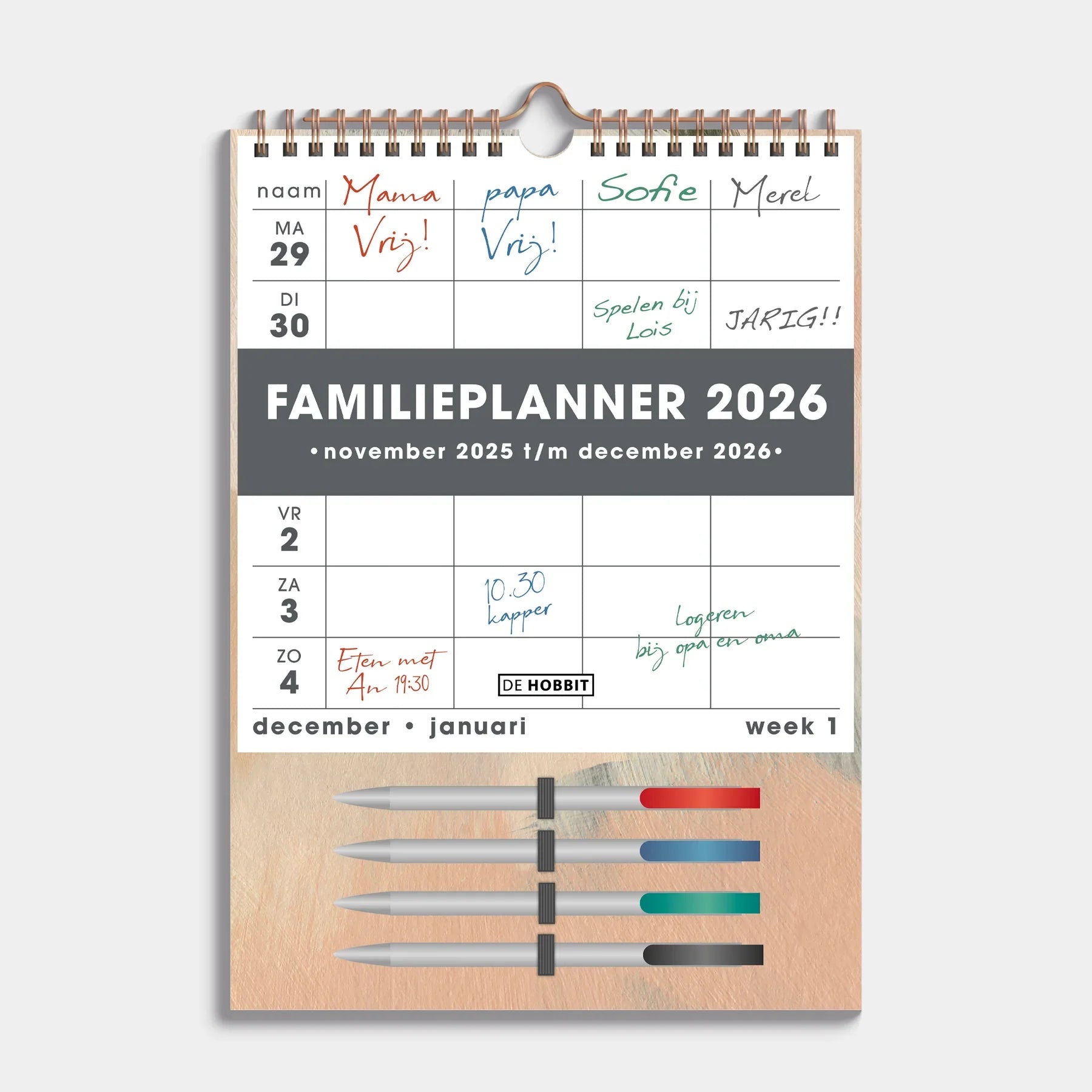 Hobbit 2026 Familieplanner Markers D2