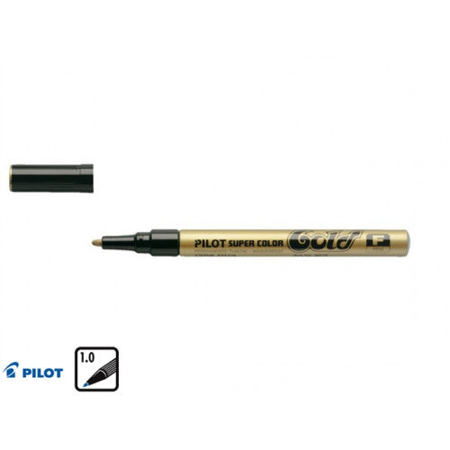 Viltstift Pilot super SC-G-F lakmarker rond goud 1MM