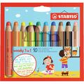 Kleurpotloden STABILO Woody - 10 kleuren