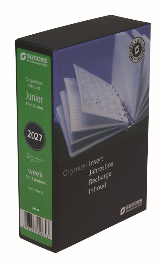 Succes agenda vulling 2027 Junior 7 dagen per twee pagins's