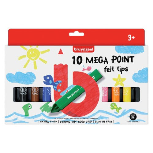 Viltstift Bruynzeel Kids mega point - 10 stuks