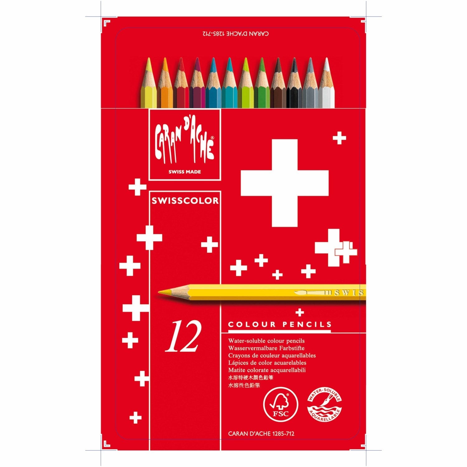 Kleurpotlood Caran D'Ache Swisscolor Aquarel 12st