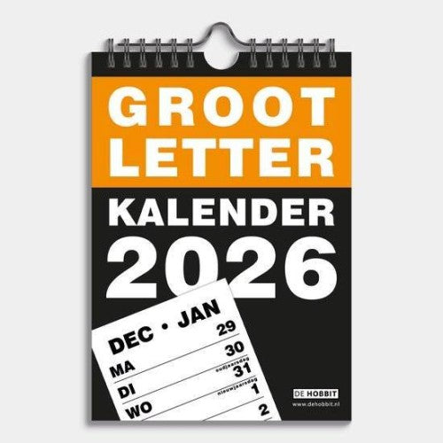 Weekkalender 2026 grootletter D1